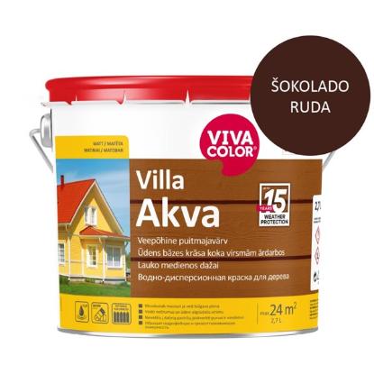 Prekės „VIVACOLOR Villa Akva 8017 Medienos Dažai, 2,7 L, Šokoladinė“ paveikslėlis