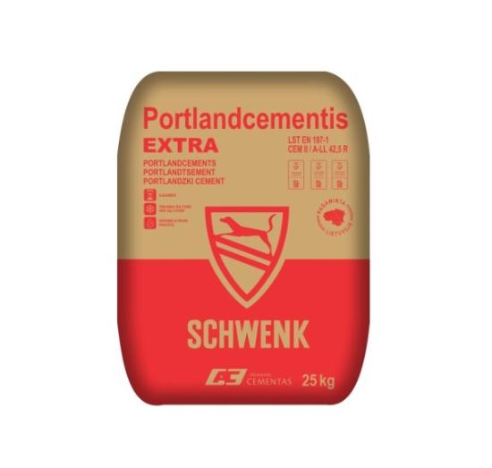 Prekės „Cementas CEM II/A-LL 42.5N, Akmenės Cementas EXTRA, 25 kg“ paveikslėlis