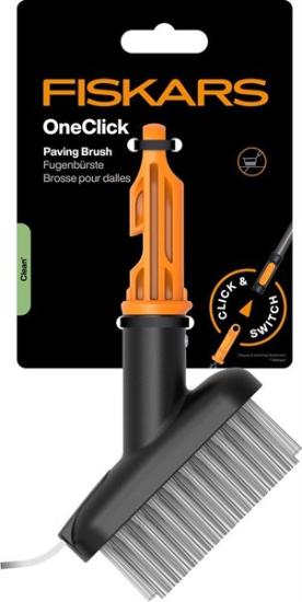 Prekės „Fiskars OneClick grindinio siūlių valymo šepetys su plieniniais šereliais“ paveikslėlis