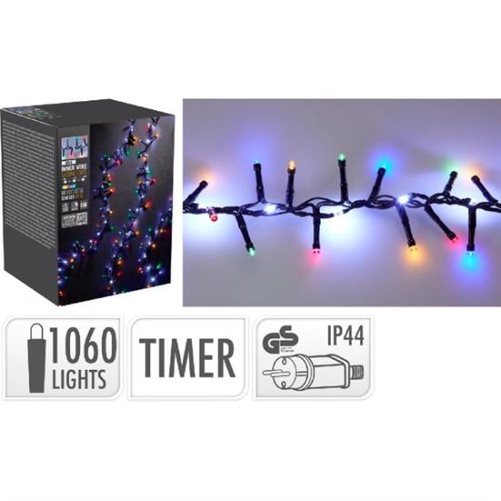 Prekės „Girlianda elektrinė su krioklio efektu, 750 LED, 15 m, balta, lauko, su laikmačiu“ paveikslėlis