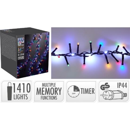 Prekės „Girlianda elektrinė su krioklio efektu, 1000 LED, 20 m, balta, lauko, su laikmačiu“ paveikslėlis