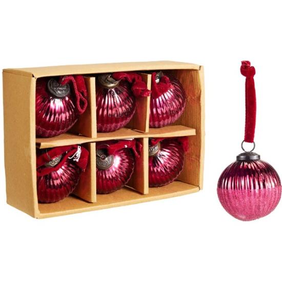 Prekės „Dekoracija pakabinama – burbulas, 8 × 8 × 8 cm, bordo“ paveikslėlis