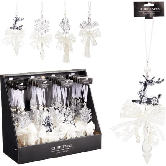 Prekės „Pakabinamas eglutės žaisliukas, 100 × 5 × 290 mm, sidabrinė“ paveikslėlis