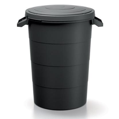 Prekės „Lauko šiukšlių dėžė-konteineris 120l juoda IDSM120U Smooth“ paveikslėlis