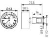 Prekės „TM63A ašinis galinio pajungimo termomanometras 1/2" 63mm 120C° 0-6 bar FERRO“ paveikslėlis