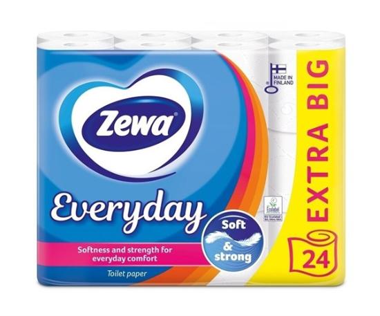 Prekės „Popierius tualetinis 24r/3s Zewa Everyday“ paveikslėlis