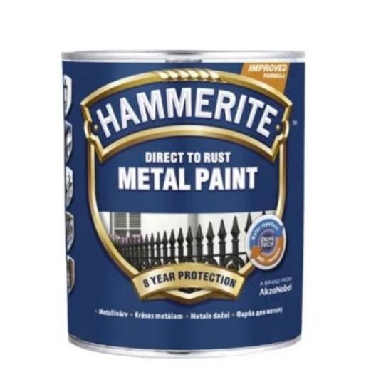 Prekės „Dažai Hammerite Smooth balta 0,25L“ paveikslėlis