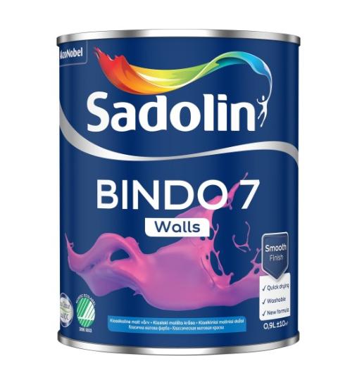Prekės „Dažai Sadolin Bindo-7 BW 0,9L“ paveikslėlis