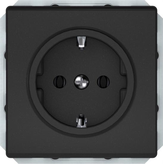Prekės „Rozetė b\r su įžeminimu RP16-002-02 ST150V juoda mat.“ paveikslėlis