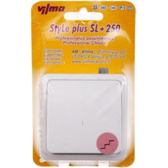 Prekės „Jungiklis 1 klavišo P610-010 SL+250 baltos spalvos Vilma“ paveikslėlis