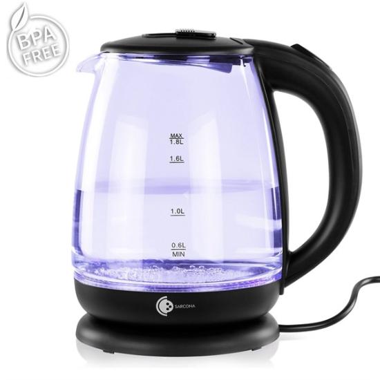 Prekės „Stiklinis elektrinis virdulys Michelino 1,8 l, 1800 W, LED“ paveikslėlis