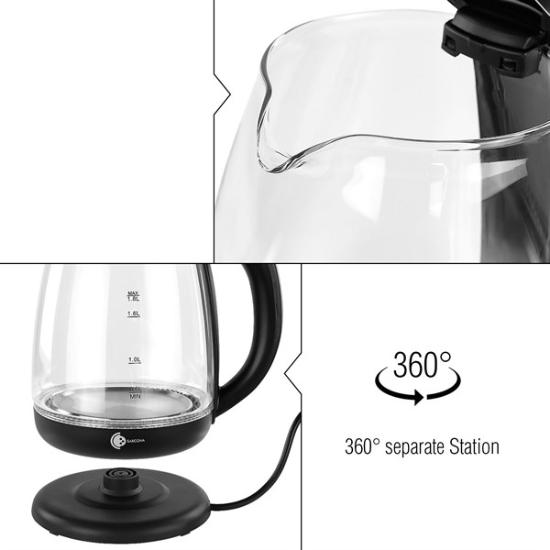 Prekės „Stiklinis elektrinis virdulys Michelino 1,8 l, 1800 W, LED“ paveikslėlis