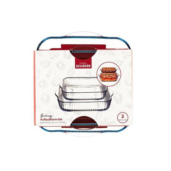 Prekės „Kepimo indų rinkinys Schäfer, kvadratiniai, 1660 ml ir 2900 ml, 2 vnt.“ paveikslėlis