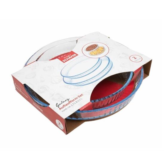 Prekės „Kepimo indų rinkinys Schäfer, apvalūs, 1750 ml ir 2680 ml, 2 vnt.“ paveikslėlis