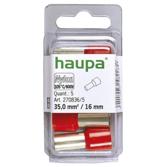Prekės „Antgalis laidų sujungimo 35 / 16 raudonas 270836 / 5 HAUPA“ paveikslėlis