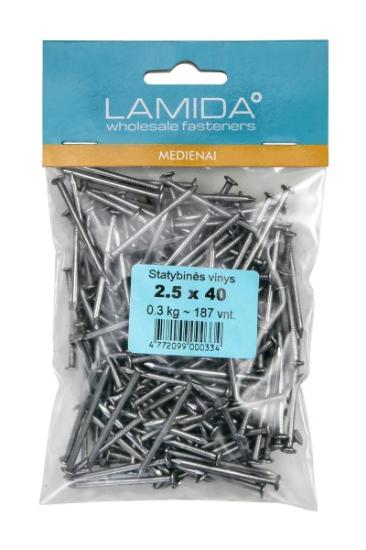 Prekės „Vinys statybinės 4x120 mm 0,3 kg“ paveikslėlis