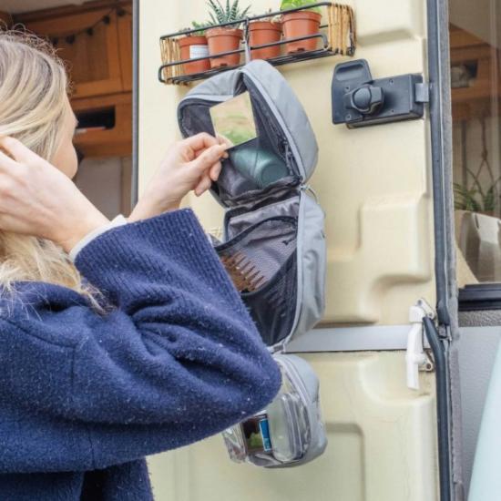 Prekės „Kelioninė kosmetinė Lifeventure Folding Wash Bag - Pilka“ paveikslėlis