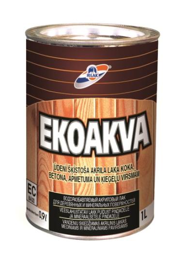Prekės „Lakas akrilinis vandeniu skiedžiamas Ekoakva 0,9 l“ paveikslėlis