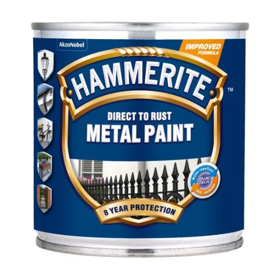 Prekės „Antikoroziniai dažai HAMMERITE SMOOTH, 250 ml, juodos sp., blizgūs“ paveikslėlis