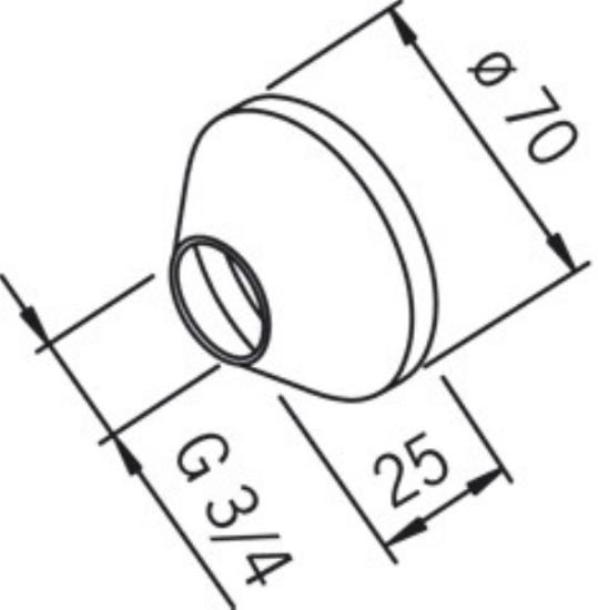 Prekės „Dangtelis maišyvuvo 2 vnt 203504/2 70 mm“ paveikslėlis