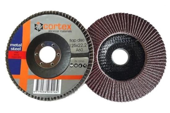 Prekės „Diskas lapelinis 125 x 22,2 mm P60 lenktas Cortex“ paveikslėlis