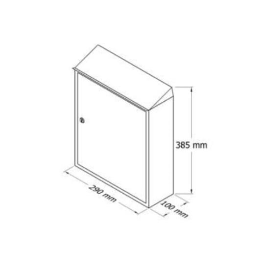 Prekės „Dėžutė pašto PD900 vario spalvos 385x290x100 mm“ paveikslėlis
