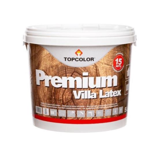 Prekės „Dažai medienai Villa Latex 5 l balta TOPCOLOR“ paveikslėlis