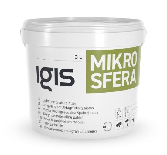 Prekės „Glaistas statybinis vidaus darbams IGIS Mikrosfera 3 l“ paveikslėlis