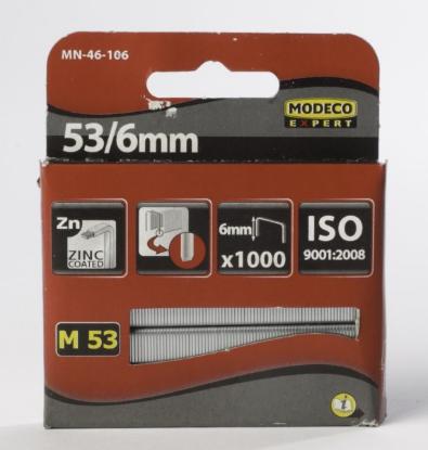 Prekės „Segtukai metaliniai tvirtinimo elementai 6  mm M53 Modeco 1000 vnt MN-46-106“ paveikslėlis