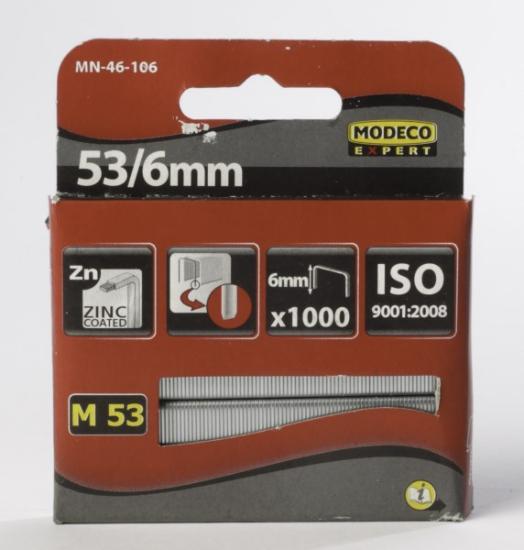 Prekės „Segtukai metaliniai tvirtinimo elementai 6  mm M53 Modeco 1000 vnt MN-46-106“ paveikslėlis