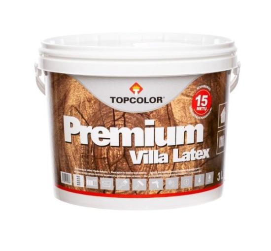 Prekės „Dažai medienai VILLA LATEX geltoni 3 l TOPCOLOR“ paveikslėlis
