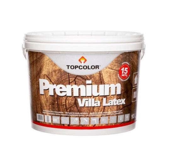 Prekės „Dažai medienai VILLA LATEX geltoni 10 l TOPCOLOR“ paveikslėlis