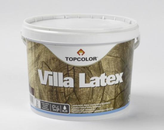 Prekės „Dažai medienai pusiau matiniai VILLA LATEX (R) 3 l TOPCOLOR“ paveikslėlis