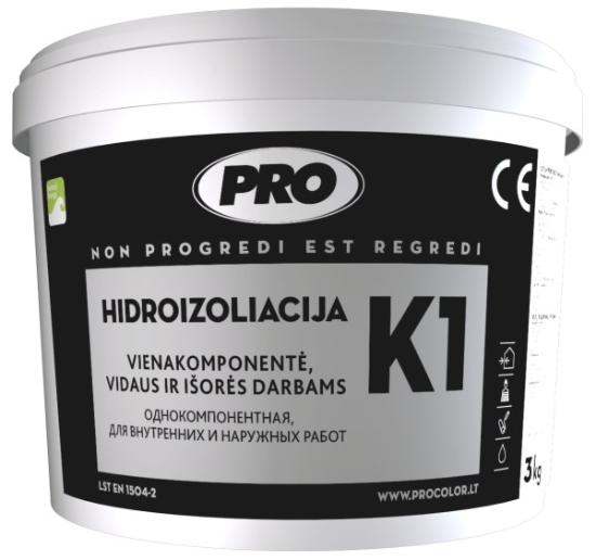 Prekės „Hidroizoliacija vienakomponentė kaučiukinė PRO K1 10 kg“ paveikslėlis