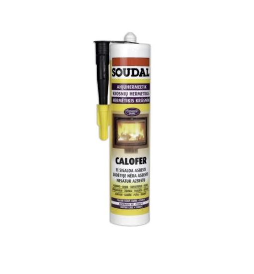 Prekės „Hermetikas akrilinis Soudal Calofer, 310 ml, krosnims, juodas“ paveikslėlis