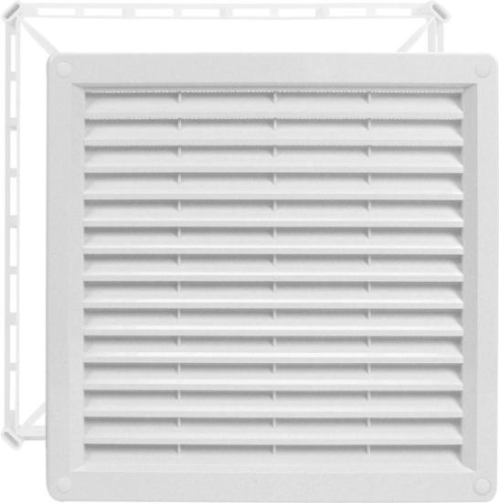 Prekės „Grotelės ventiliacinės plastikinės su tinkleliu 307 x 307 mm VM300300 Haco“ paveikslėlis
