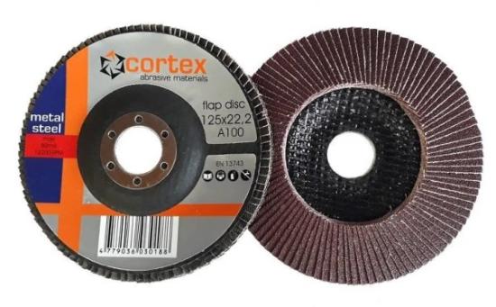 Prekės „Diskas lapelinis 125 x 22,2 mm P100 lenktas Cortex“ paveikslėlis