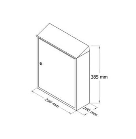 Prekės „Dėžutė pašto PD900 ruda 385x290x100 mm“ paveikslėlis