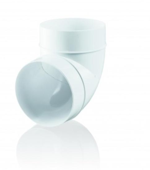 Prekės „Alkūnė ortakio plastikinė Ø 100 mm 90° Vents“ paveikslėlis