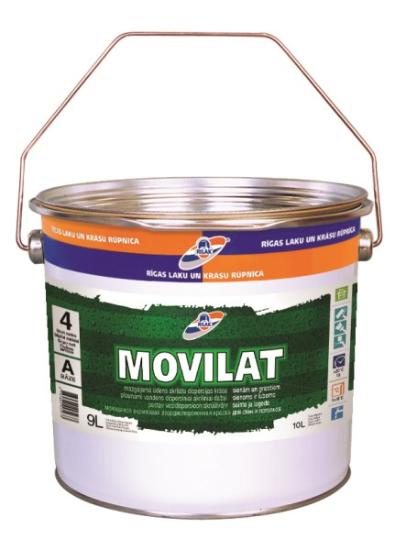 Prekės „Dažai dispersiniai akriliniai MOVILAT-4 bazė A 9 l“ paveikslėlis