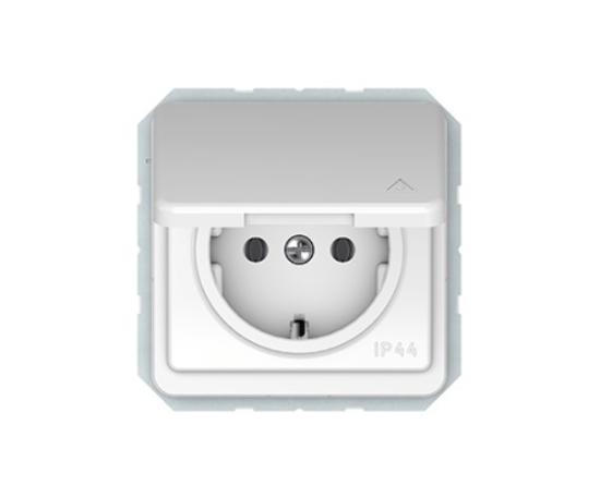 Prekės „Rozetė b/r su įžeminimu ir dangteliu RP16-003-02 LX200G“ paveikslėlis