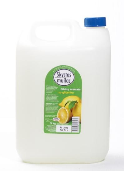 Prekės „Muilas skystas 5 kg su glicerinu citrinų kvapo“ paveikslėlis