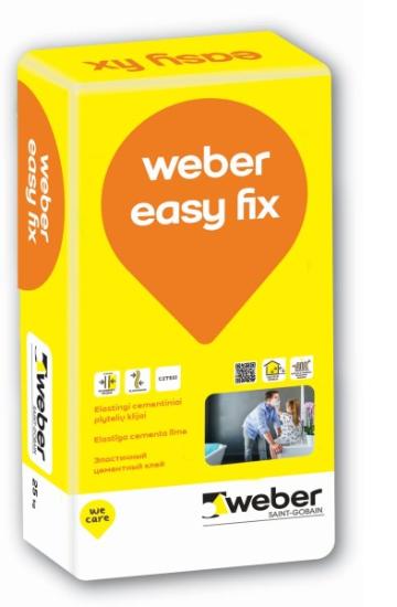 Prekės „Klijai plytelių elastingi Weber Easy Fix 25 kg“ paveikslėlis