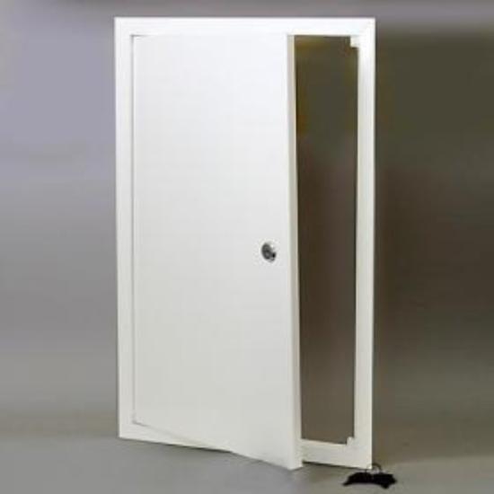 Prekės „Durelės revizinės RD 250 x 400 mm baltos su spynele“ paveikslėlis
