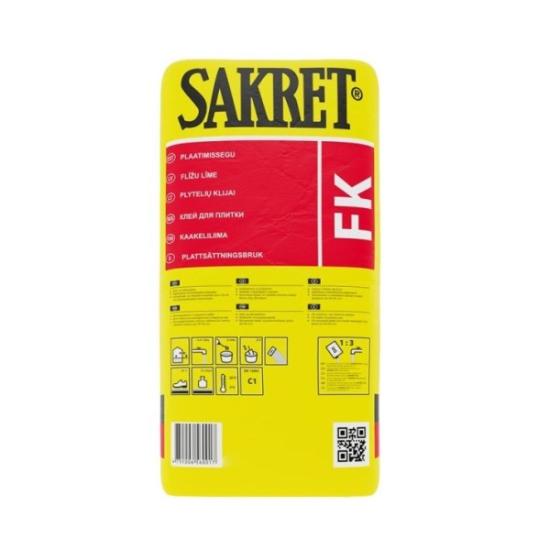 Prekės „Plytelių klijai vidaus ir išorės darbams SAKRET FK, 5 kg“ paveikslėlis
