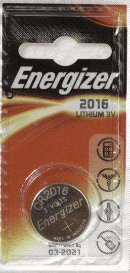 Prekės „Elementai ENERGIZER CR2016 ličio baterija, 1 vnt.“ paveikslėlis