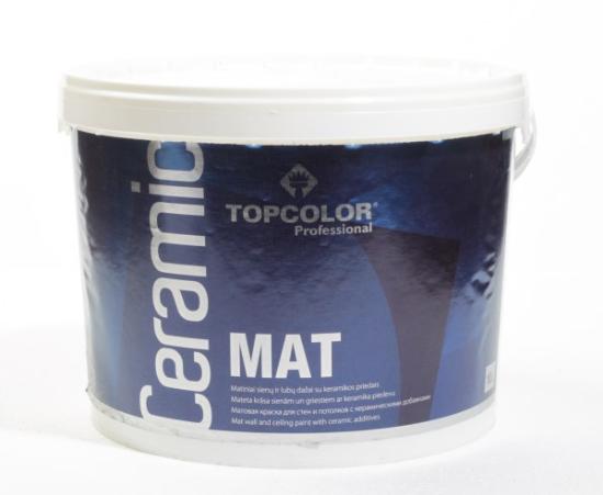 Prekės „Dažai matiniai dispersiniai Ceramic 10 l TOPCOLOR“ paveikslėlis