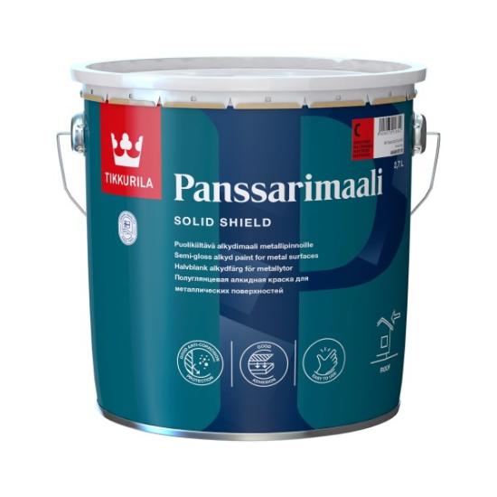 Prekės „Dažai alkidiniai pusiau blizgūs stogams Tikkurila Panssarimaali C 2,7 l“ paveikslėlis