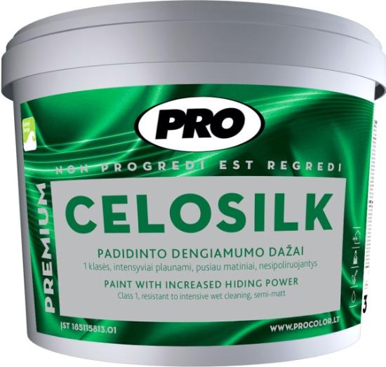 Prekės „Dažai sienų ir lubų PRO CELOSILK 3 l“ paveikslėlis
