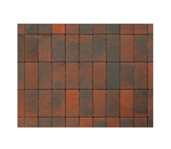 Prekės „Grindinio trinkelė Prizma 6B Terra, 200x100x60 mm, juoda - raudona“ paveikslėlis